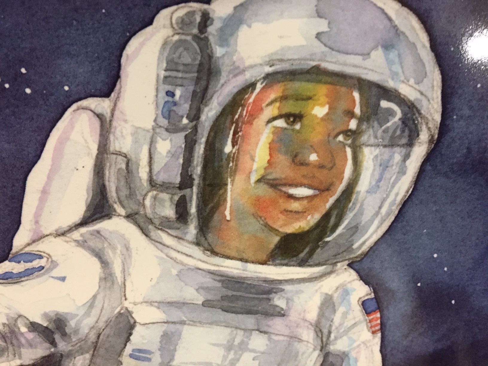 Astronaut Annie fan art on library bookmobile