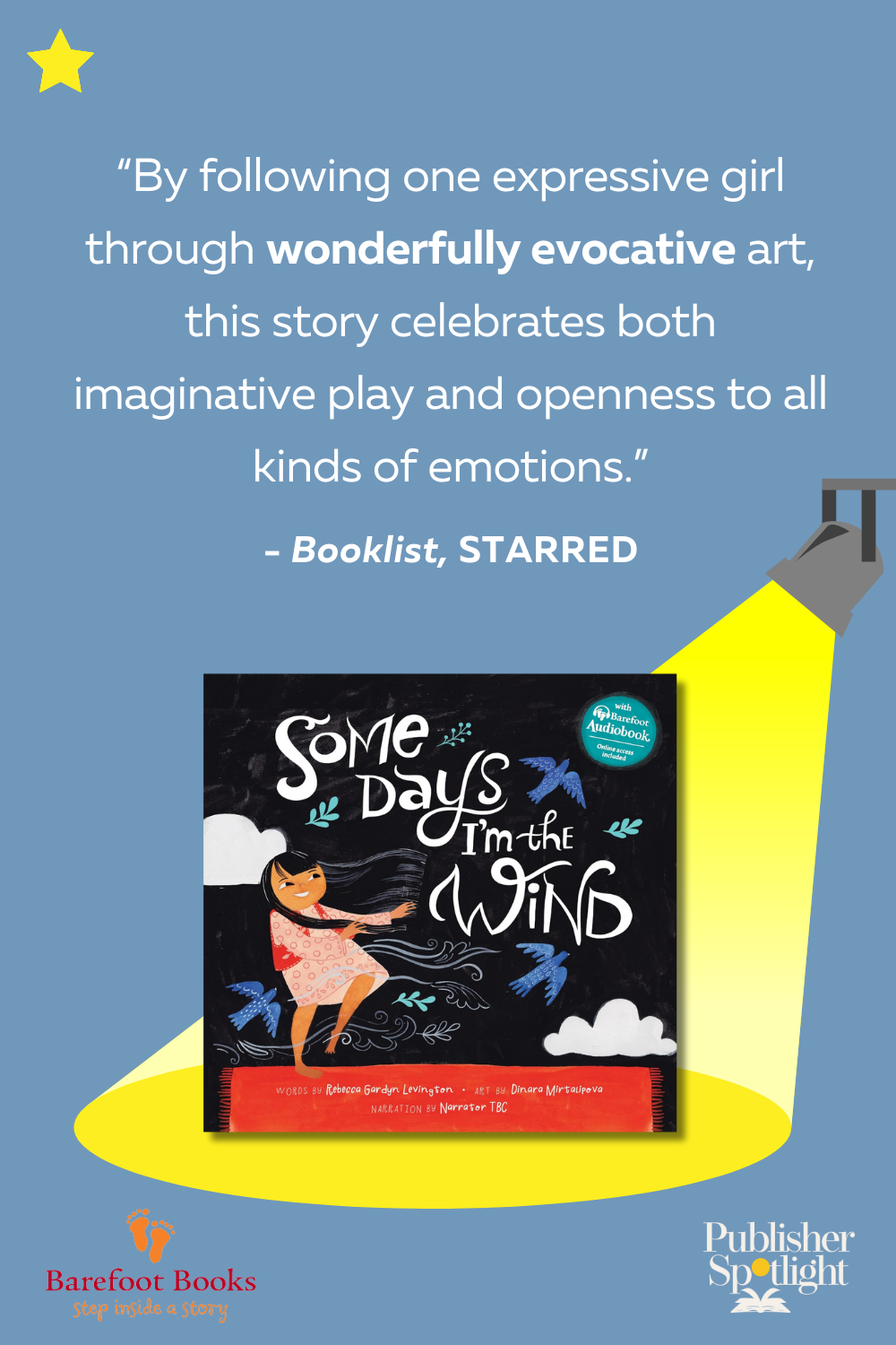 starred review from Booklist graphic of Barefoot's Some Days I'm the Wind