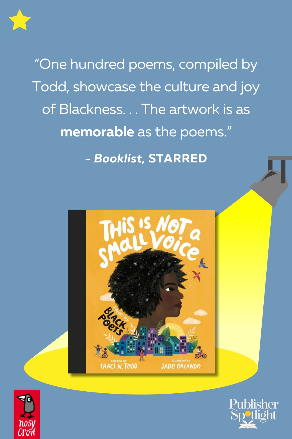 starred review graphic with cover image