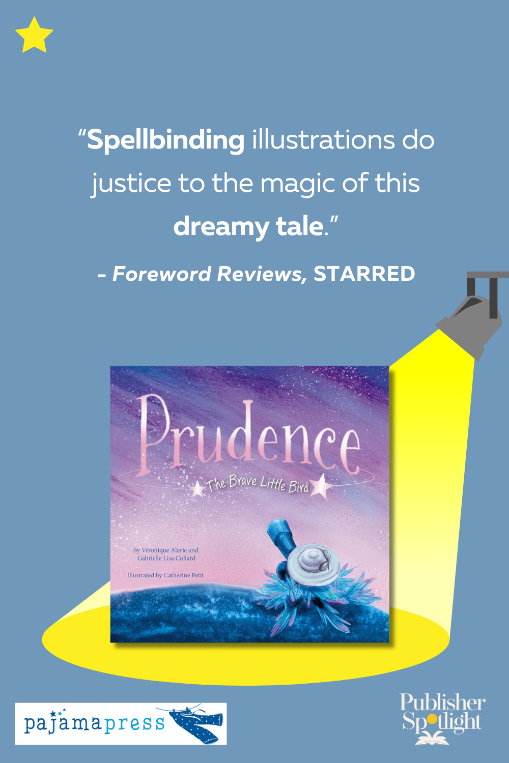 starred review graphic for Pajama's Prudence from Foreword
