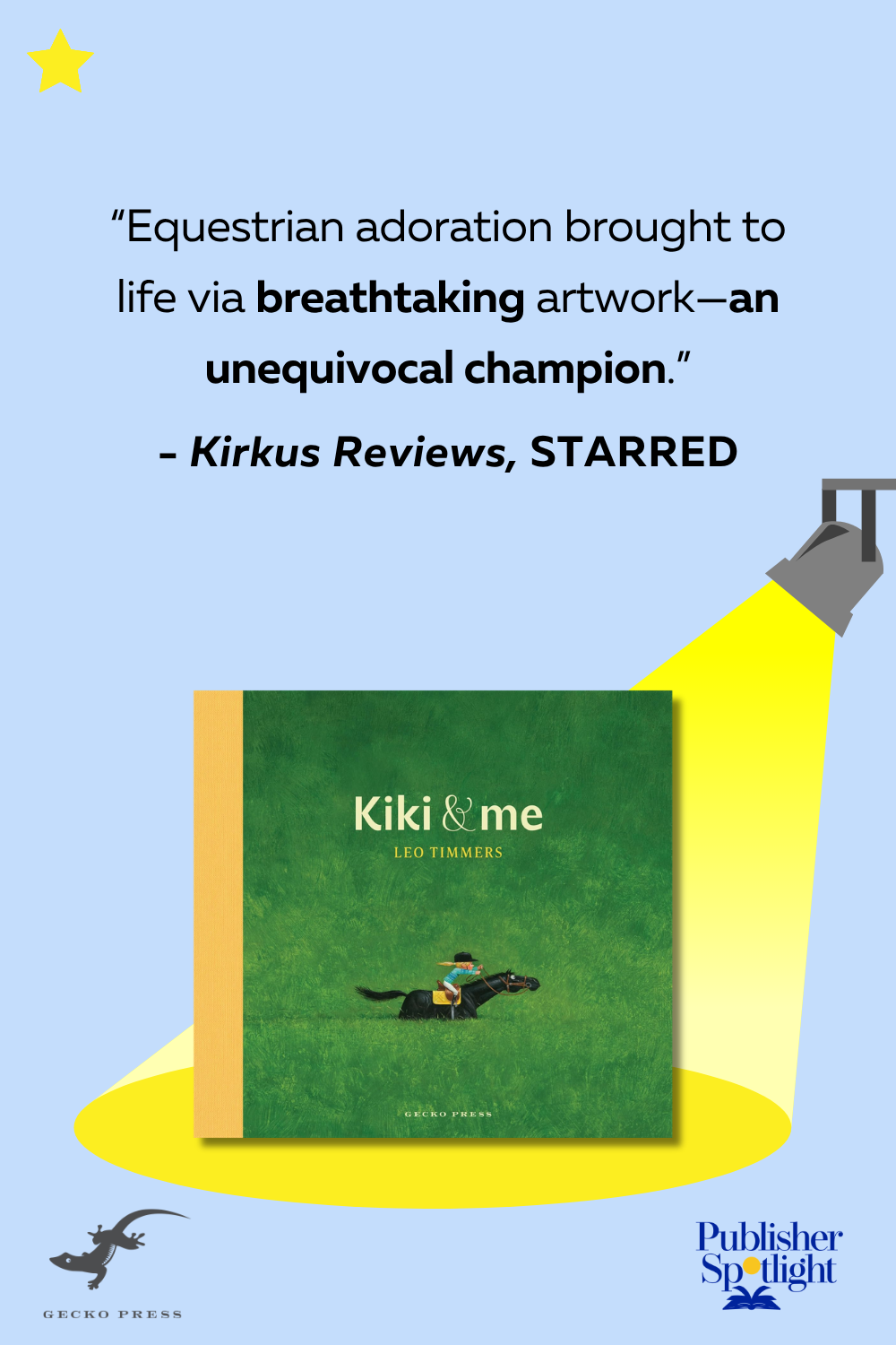 Starred Review Graphic for Gecko's Kiki and Me
