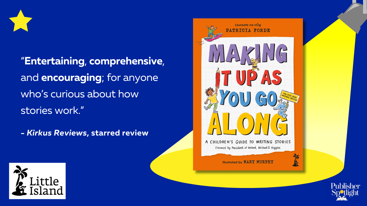 starred review graphic for Little Island's Making It Up As You Go Along from Kirkus