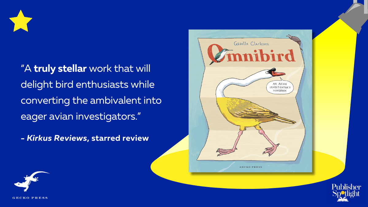 starred review from Kirkus graphic of Gecko's Omnibird