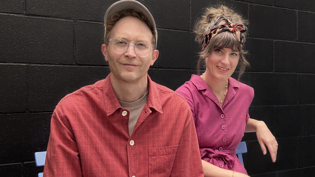 team photo of Messy Press publishers Adam Thompson and Erica Harrison