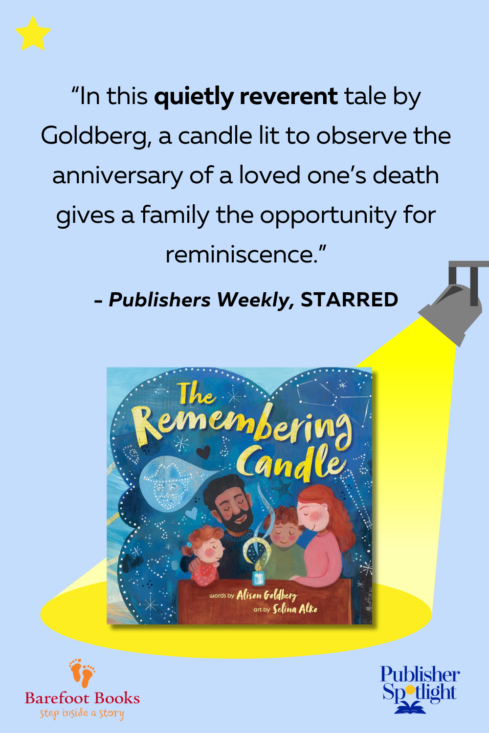 starred review graphic with cover image