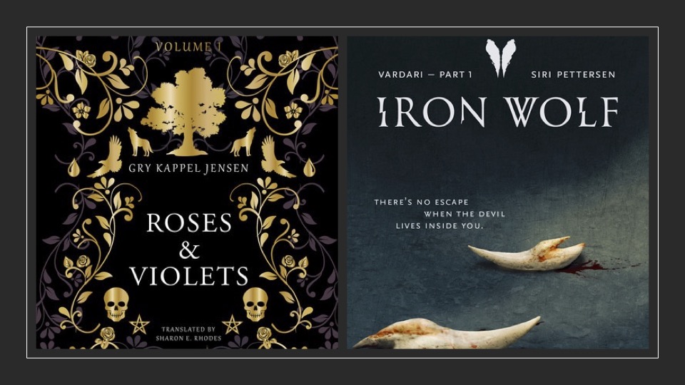 Covers of Roses & Violets and Iron Wolf