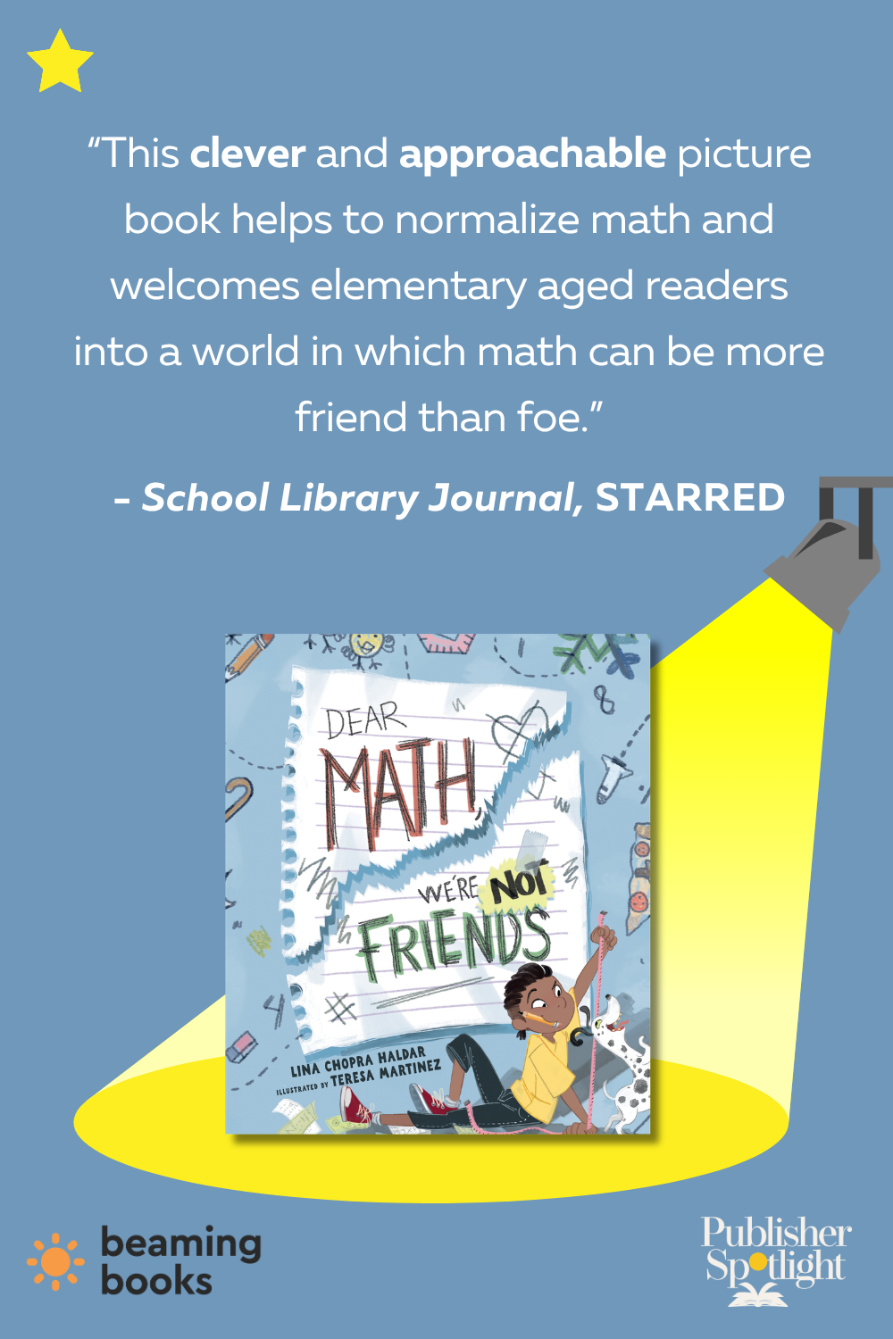 SLJ Starred - Dear Math, We're Not Friends (Beaming) 