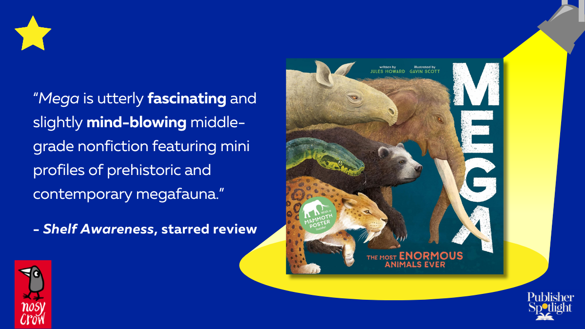 Starred review graphic for Shelf Awareness Starred - Mega (Nosy Crow)