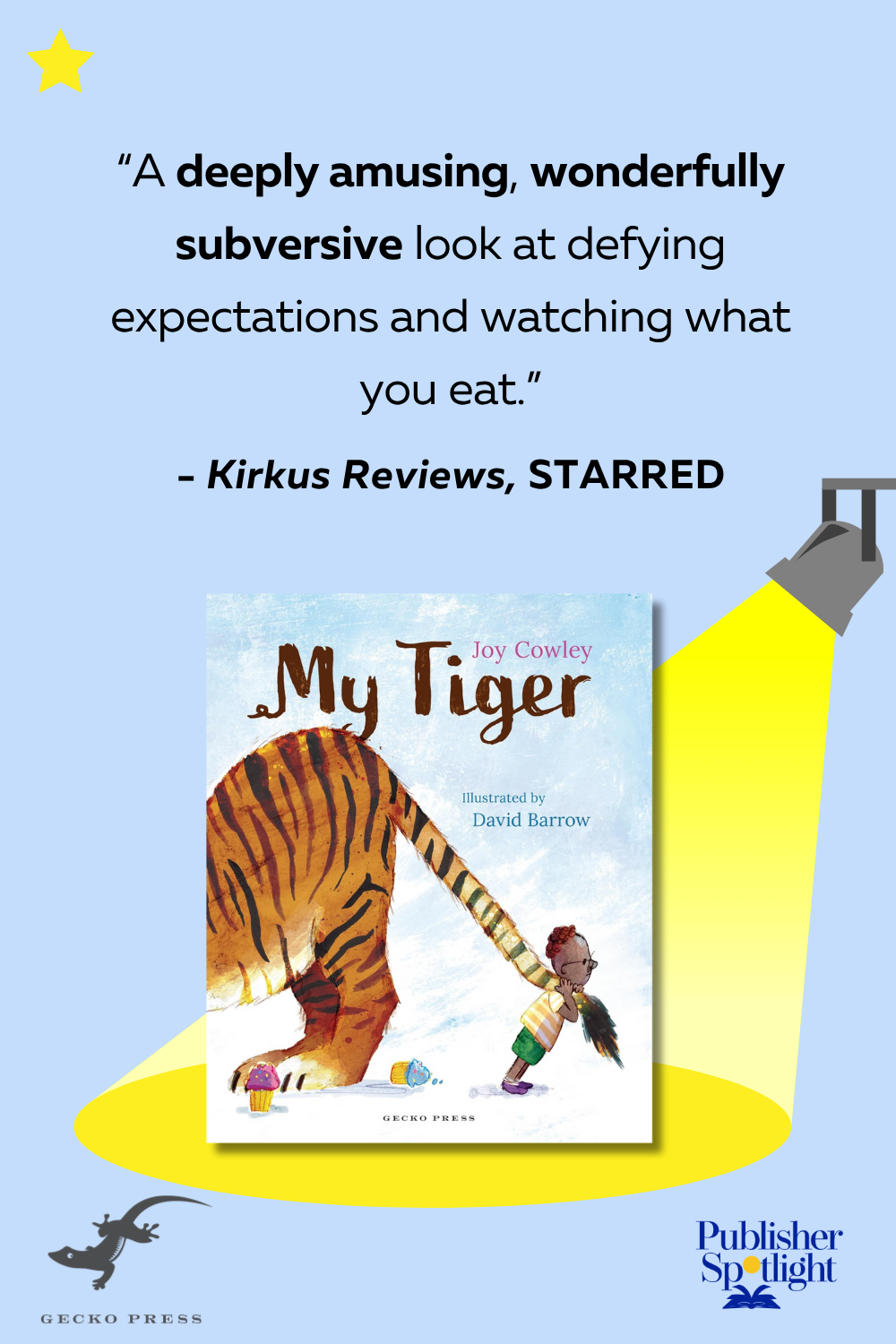 starred review graphic for Gecko's My Tiger from Kirkus