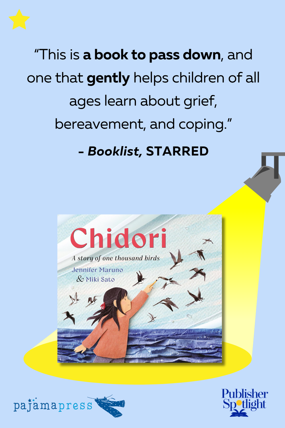 starred review graphic for Pajama's Chidori from Booklist