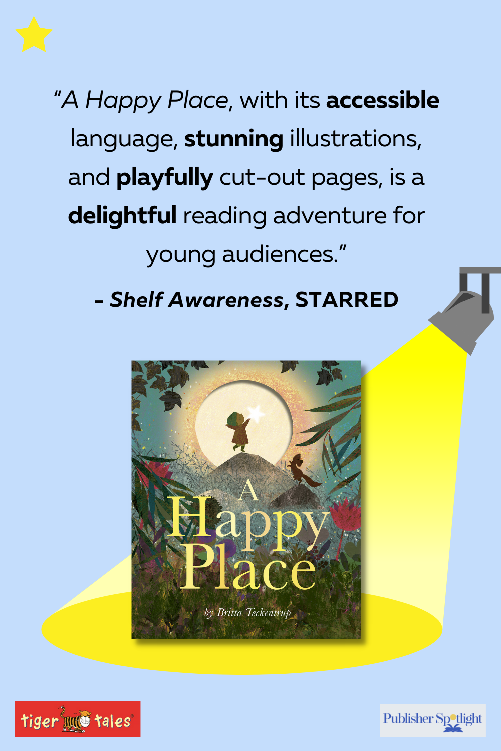 Starred review graphic for A Happy Place