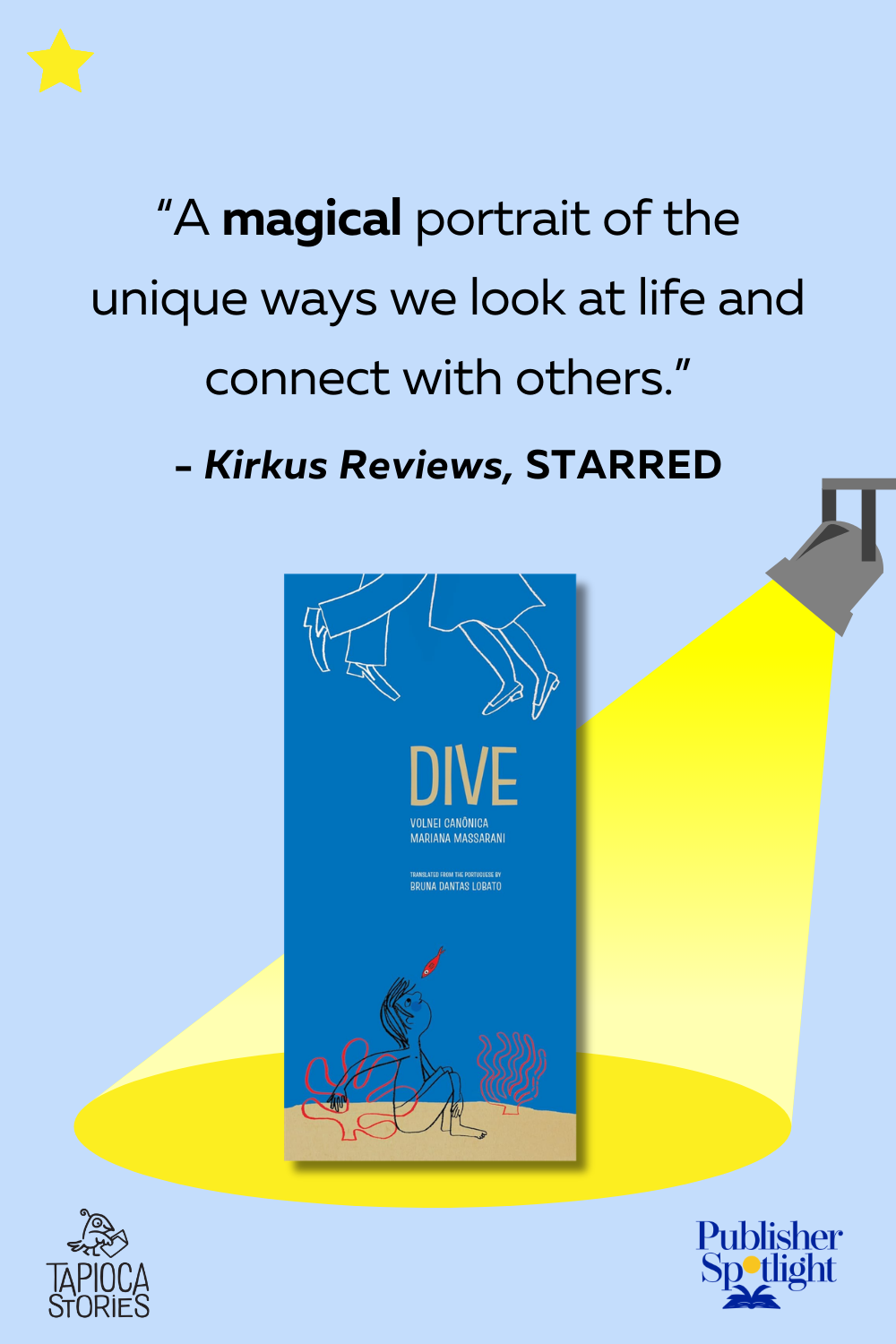Starred Review Graphic of Tapioca's Dive Kirkus Star