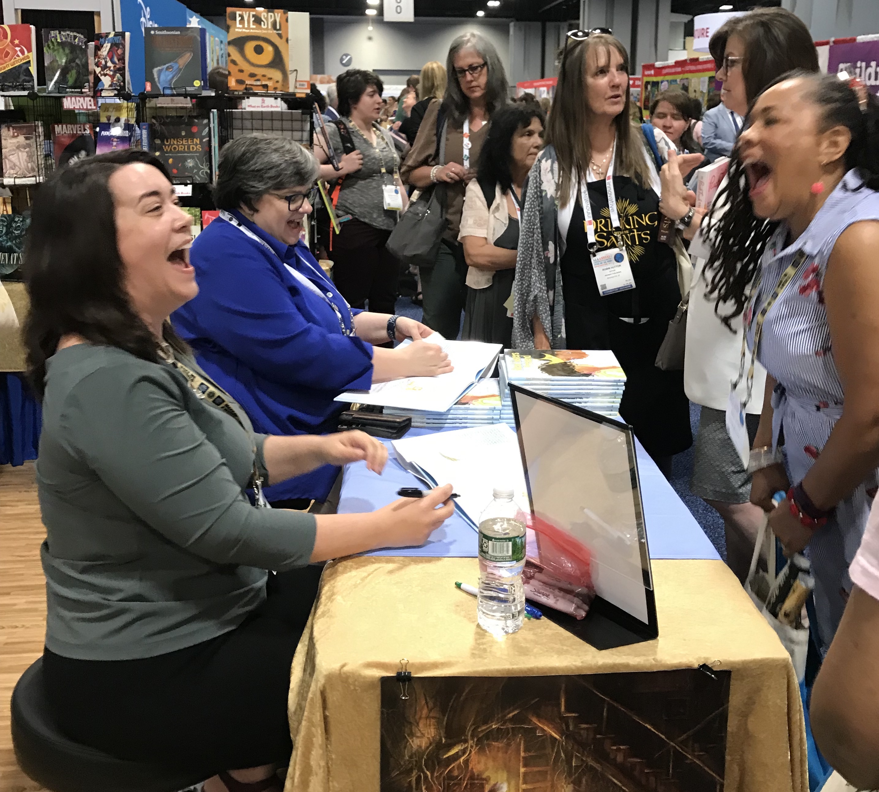 Author Megan Dowd Lambert meets a fan